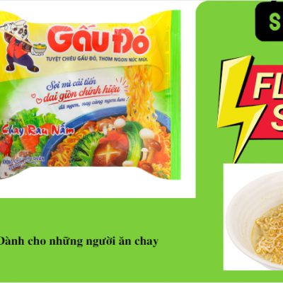 Mì gấu đỏ chay