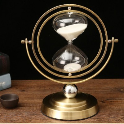 Đồng hồ cát kim loại để bàn trang trí, làm quà tặng ý nghĩa