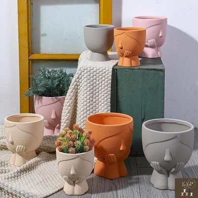 Chậu cây cảnh decor dễ thương trồng cây trang trí trong nhà